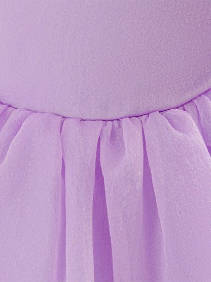 Organza Cotton-Blend Bow Ruched Short Sleeve Regular Dresses - image 13