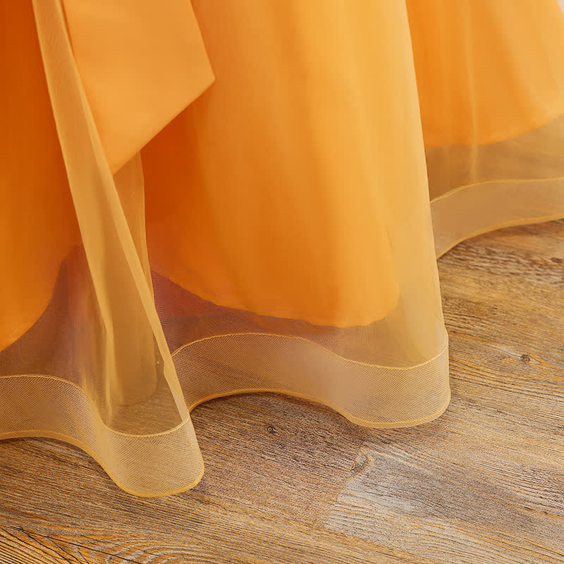 Mesh Cold Shoulder Sleeveless Maxi Dresses - image 4