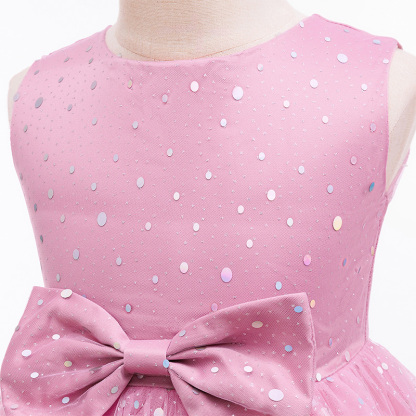 [Archive Sale] Lace Rosette Bow Sleeveless Mid-long Dresses - image 6