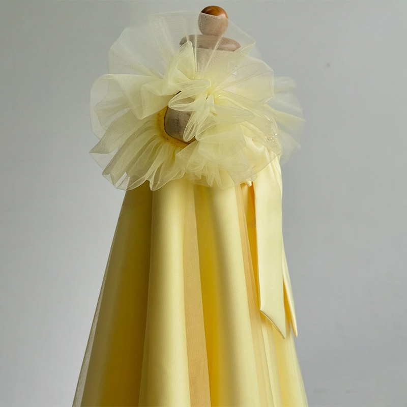 Satin Bow Cap Sleeve Maxi Dresses - image 4