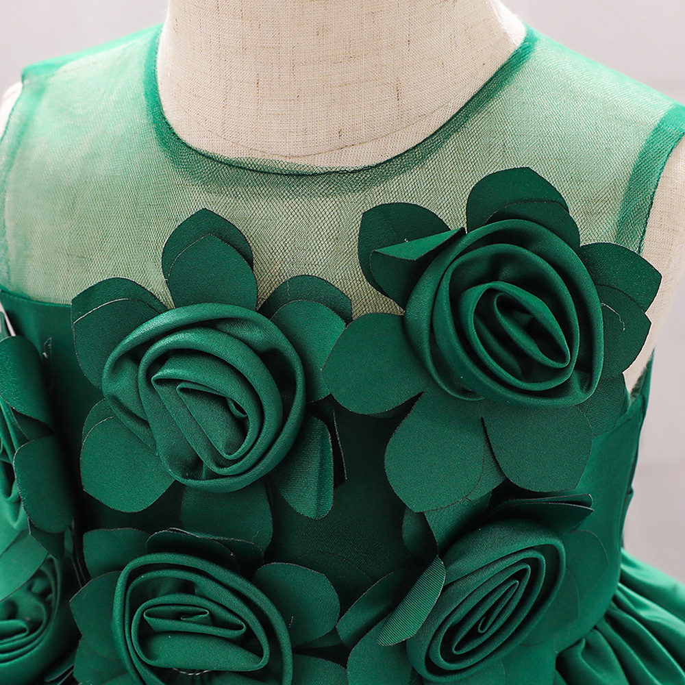 Satin Rosette Sleeveless Midi Dresses - image 11