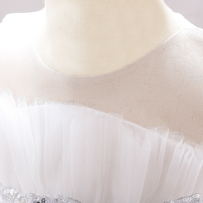 Mesh Folds Sleeveless Midi Dresses - image 5