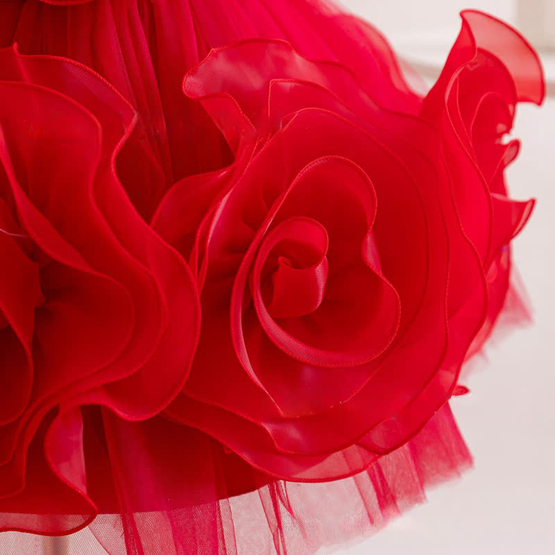 Mesh Rosette Sequins Sleeveless Mid-long Dresses - image 14