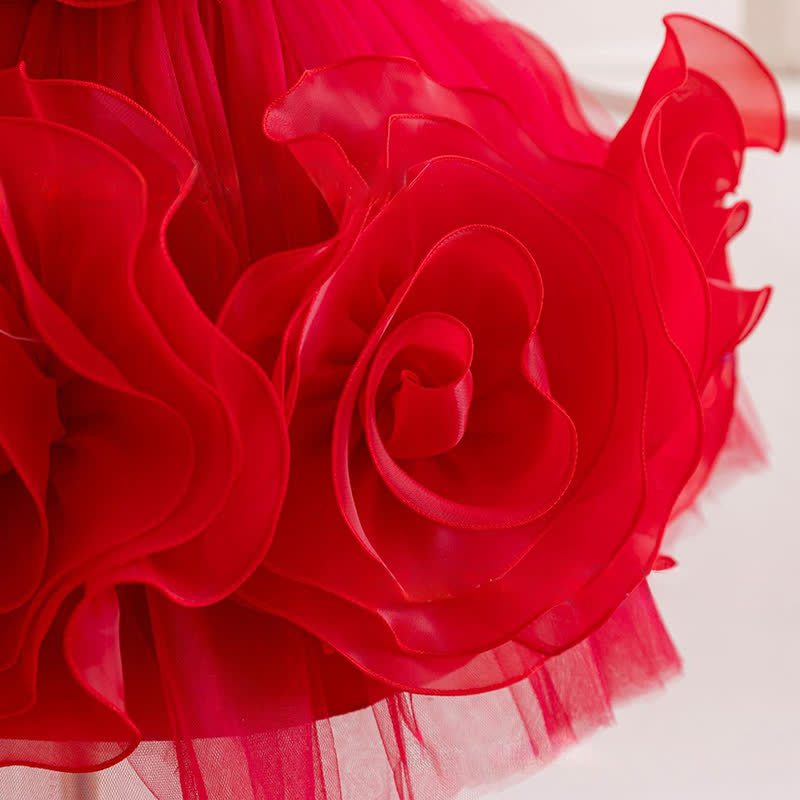 Mesh Rosette Sequins Sleeveless Mid-long Dresses - image 14