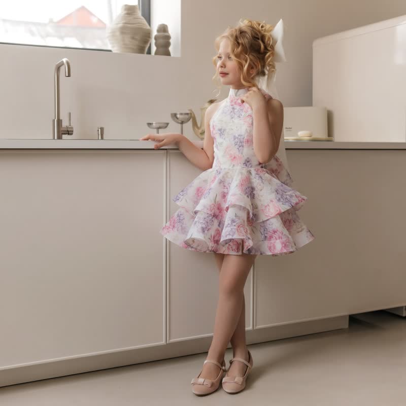 Chemical Fiber Blend Bow Short Sleeve Midi Dresses - image 8