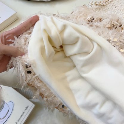 Tweed Sequins Sleeveless Mid-long Dresses - image 9