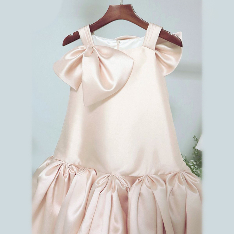 Satin Bow Flouncing Sleeveless Midi Dresses - image 5