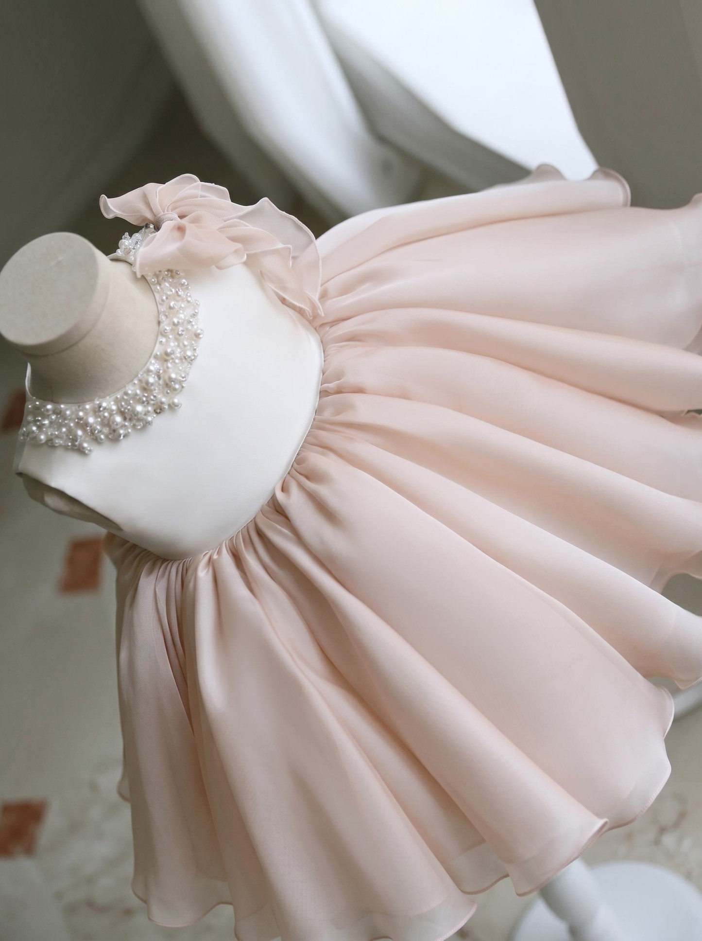 Organza Pearl Bow Sleeveless Midi Dresses - image 4