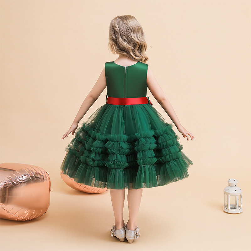 Mesh Bow Folds Sleeveless Mid-long Dresses - image 22