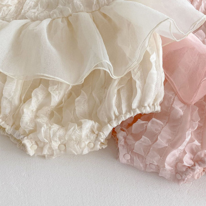 Chiffon Rosette Short Sleeve Regular Dresses - image 14