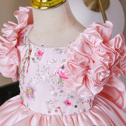 Satin Rhinestone Sequins Sleeveless Short Dresses - image 5