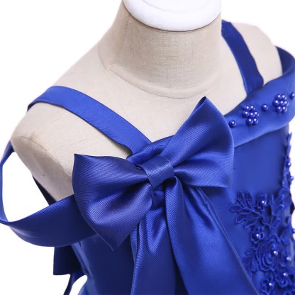 Mesh Bow Pearl Floral-embroidered Sleeveless Maxi Dresses - image 12