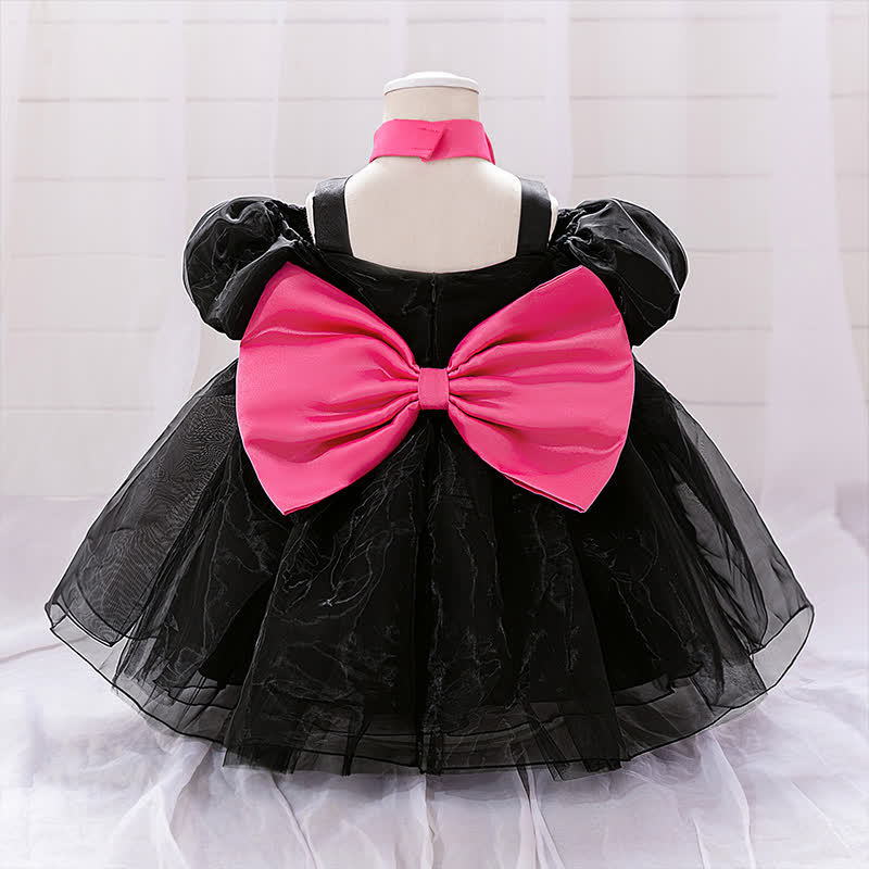 Mesh Bow Short Sleeve Maxi Dresses - image 11