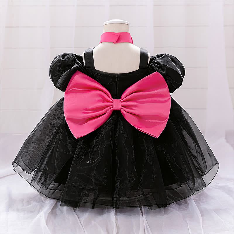 Mesh Bow Short Sleeve Maxi Dresses - image 11