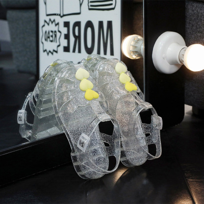 Solid Embellished Round Toe Sandals - image 16