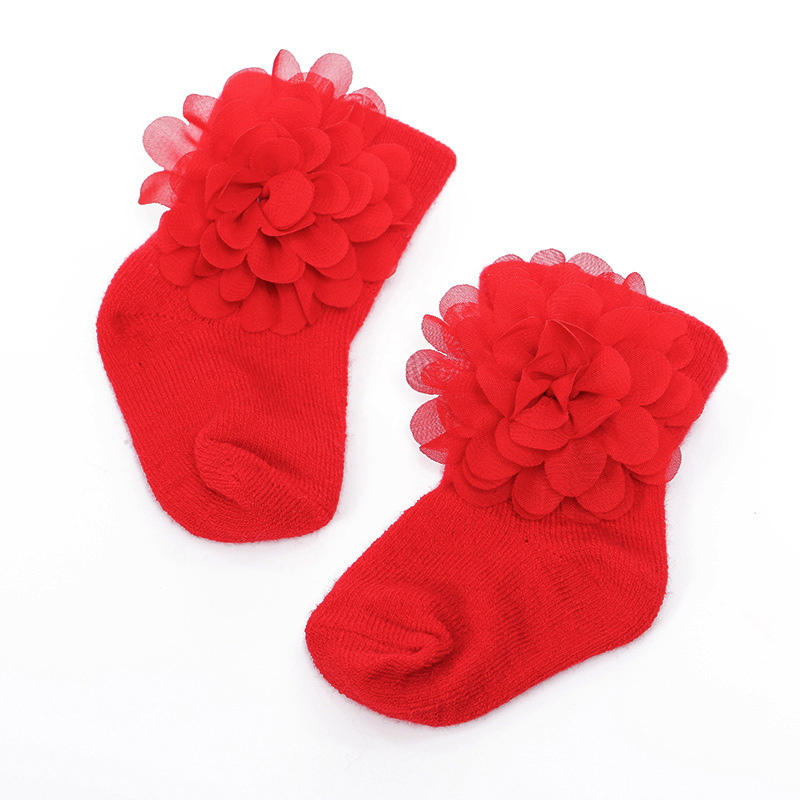 Solid Rosette Socks - image 8