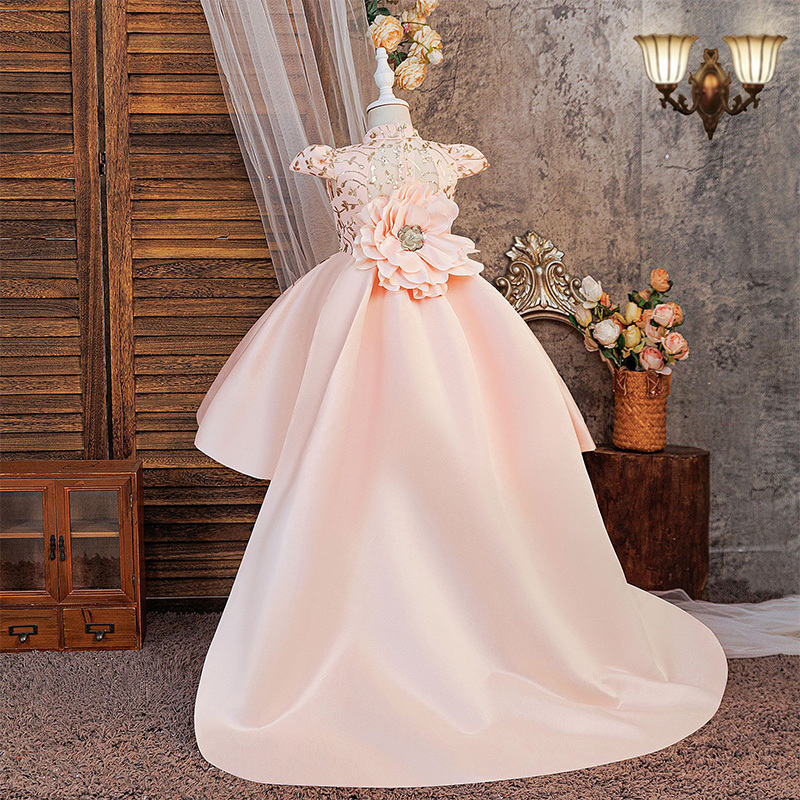 Satin Rosette Cap Sleeve Midi Dresses - image 4