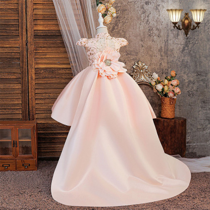 Satin Rosette Cap Sleeve Midi Dresses - image 4