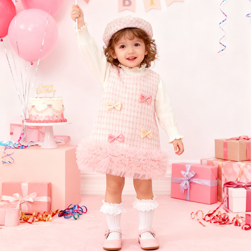 Woolen Fleece Embellished Sleeveless Regular Dresses&two-piece Set - image 10