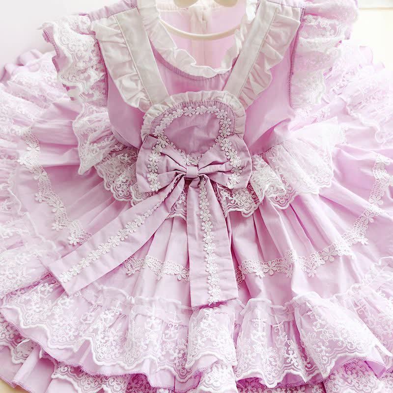 100% Cotton Lace Bow Sleeveless Midi Dresses - image 6