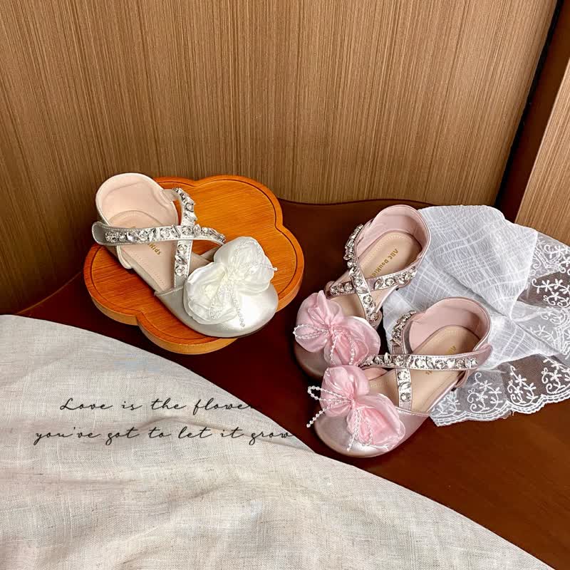 Solid Rosette Round Toe Sandals - image 11