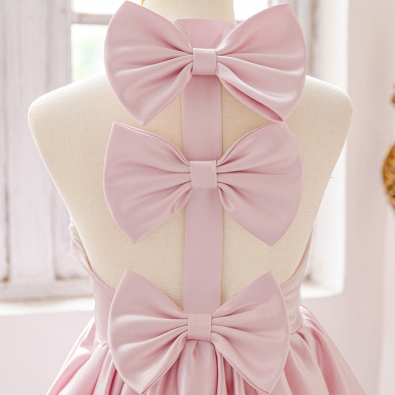 Satin Bow Backless Sleeveless Short Dresses - image 8