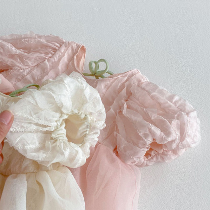 Chiffon Rosette Short Sleeve Regular Dresses - image 16