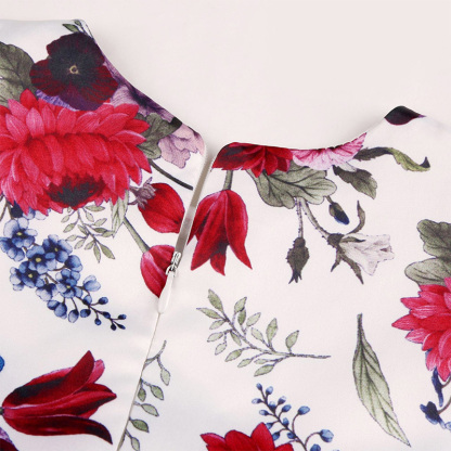 Satin Bow Short Sleeve Midi Dresses - image 7