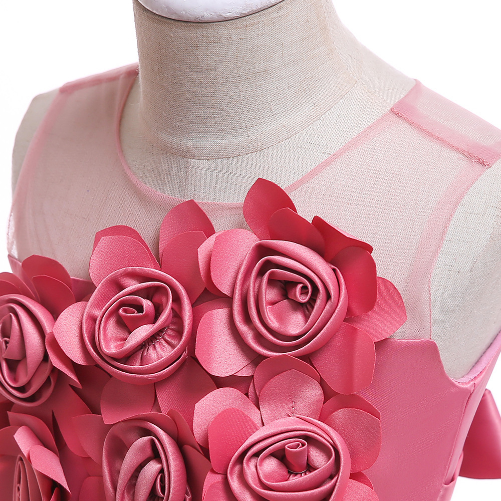 Satin Rosette Sleeveless Midi Dresses - image 5