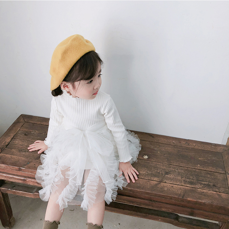Mesh Folds Long sleeve Regular Dresses - image 16