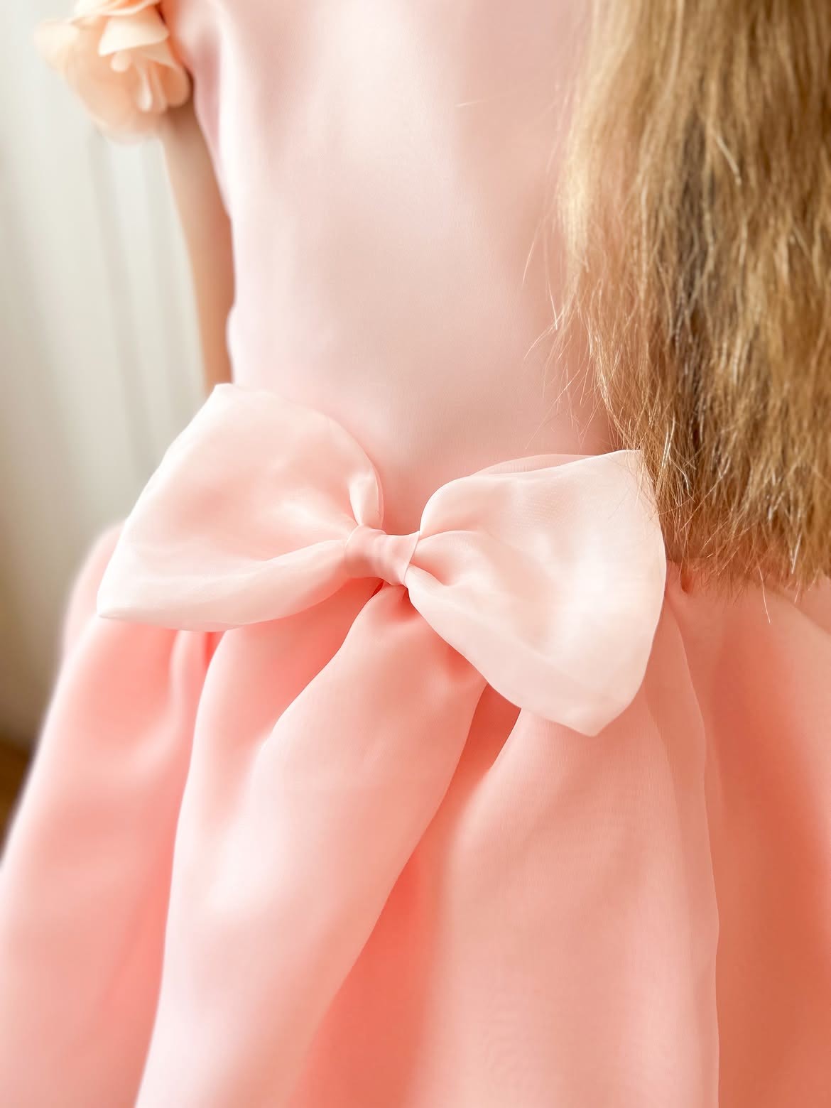 Organza Rosette Short Sleeve Midi Dresses - image 5