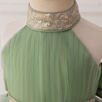 Mesh Bow Sequins Sleeveless Maxi Dresses - image 32