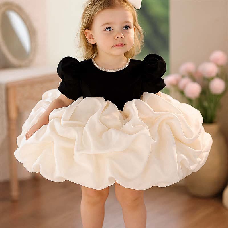 Velvet Folds Short Sleeve Mid-long Dresses - image 2