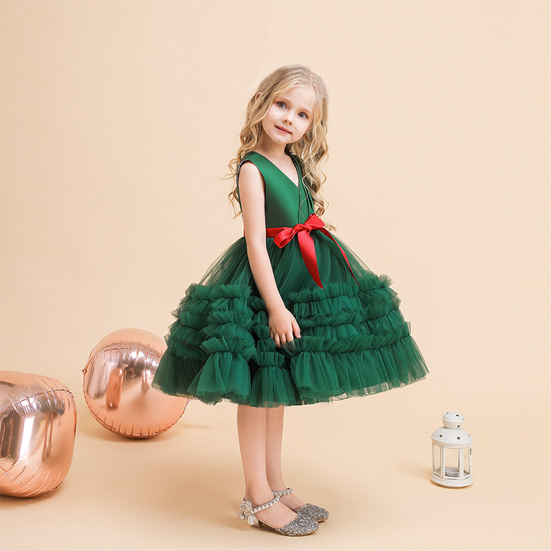 Mesh Bow Folds Sleeveless Mid-long Dresses - image 21