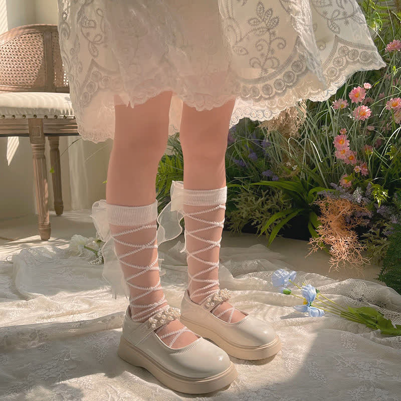 Polka Dots With Bow Socks - image 3