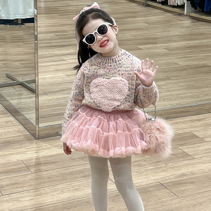 Yarn/wool Yarn Rosette Long Sleeve Regular Tops - image 5