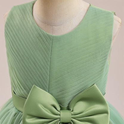 Mesh Bow Sequins Sleeveless Maxi Dresses - image 4