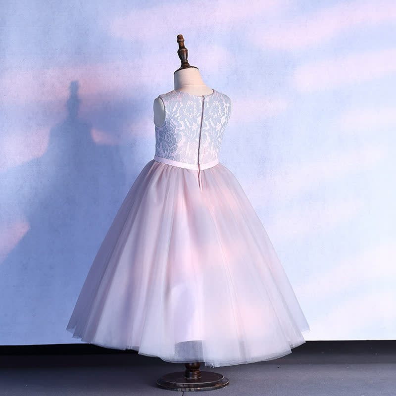 Mesh Applique Cap Sleeveless Maxi Dresses - image 7