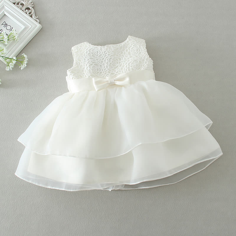 Mesh Bow Sleeveless Midi Dresses - image 5