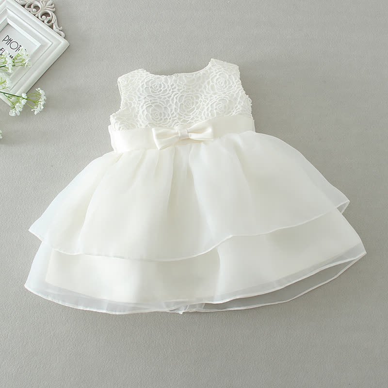 Mesh Bow Sleeveless Midi Dresses - image 5