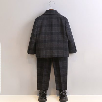 Chemical Fiber Blend Buckle Long Sleeve Regular 5-piece Formal Suit - image 17