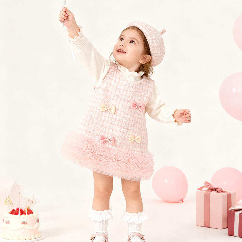 Woolen Fleece Embellished Sleeveless Regular Dresses&two-piece Set - image 8