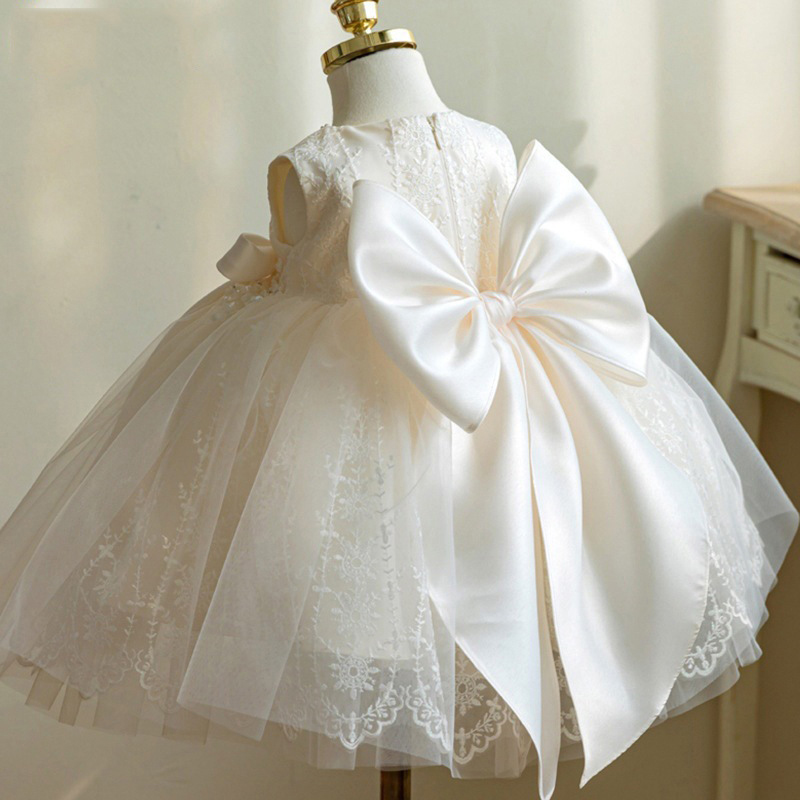 Lace Bow Sleeveless Short Dresses - image 3