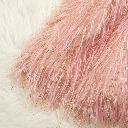 Beaded Tassel Puff Sleeve Mid-long Dresses - image 14