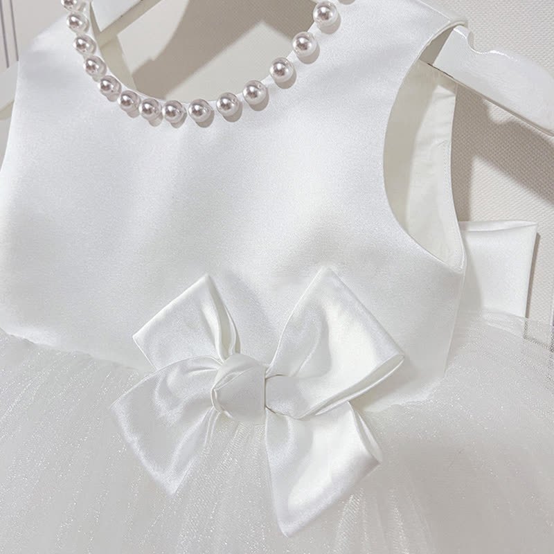 Satin Bow Sleeveless Midi Dresses - image 8