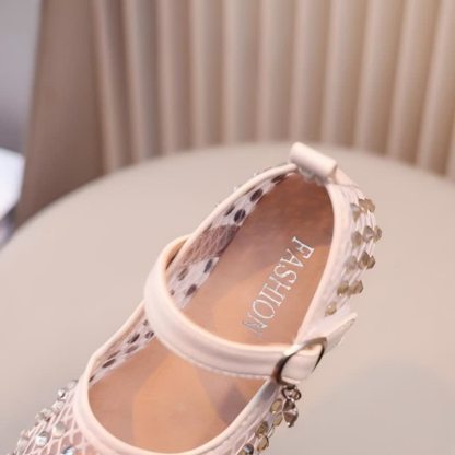 Solid Rhinestones Round Toe Flats  - image 9