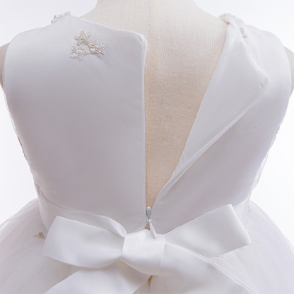 [Archive Sale] Mesh Bow Imitation Pearls Sleeveless Midi Dresses - image 12