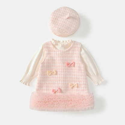 Woolen Fleece Embellished Sleeveless Regular Dresses&two-piece Set - image 12