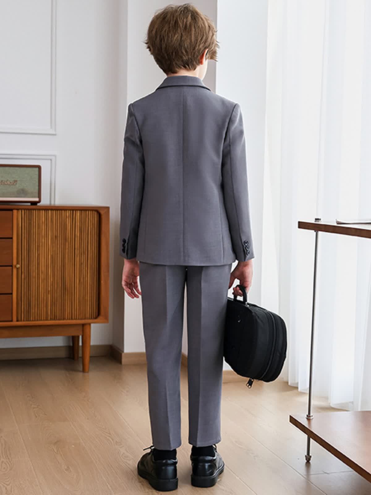 Chemical Fiber Blend Bow Long Sleeve Regular Six-piece Formal Suit - image 9