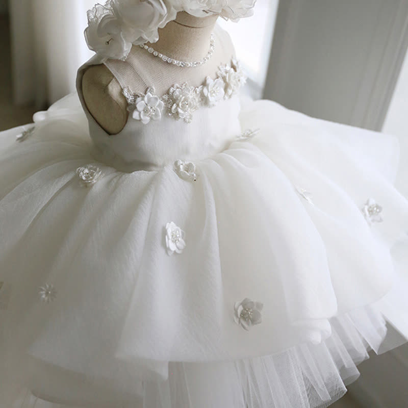 Mesh Rosette Sleeveless Midi Dresses - image 3